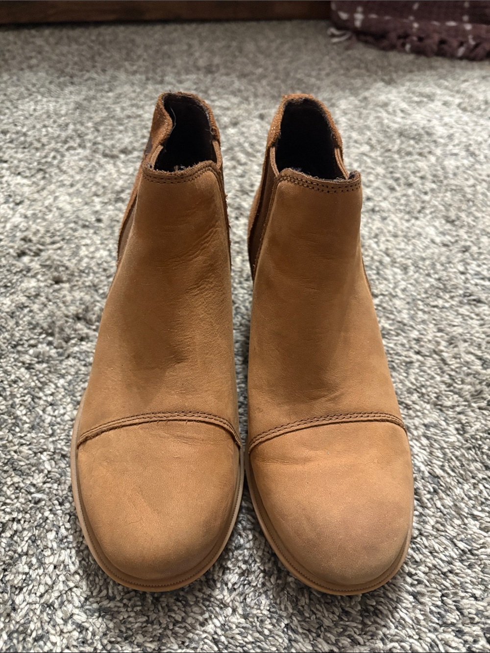 Sorel Brown Suede Chelsea Booties